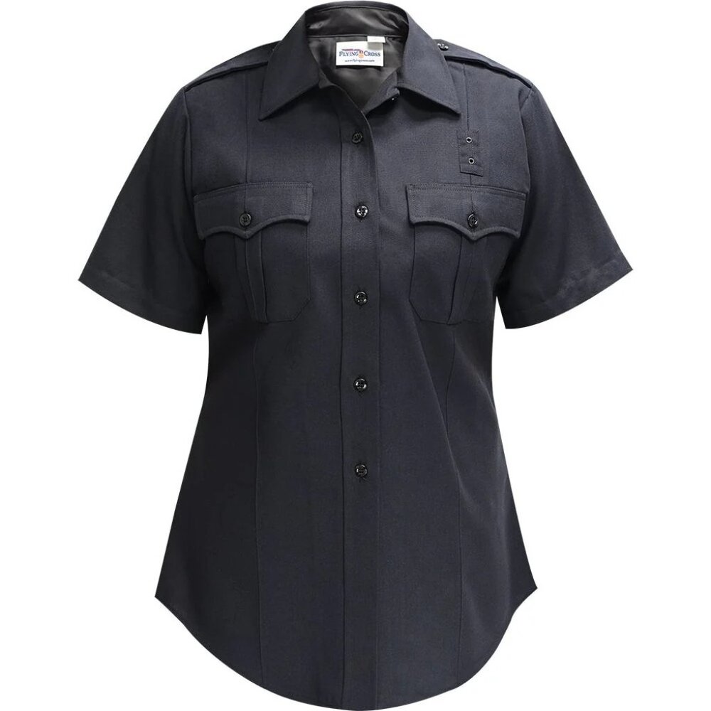 NWT Flying Cross Justice‎ SS Shirt Women’s 48 LAPD Navy Poly/Wool 157R84